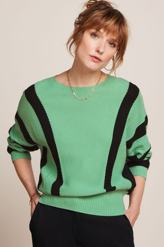 King Louie Daria Knit Top Vela Minty Meadow