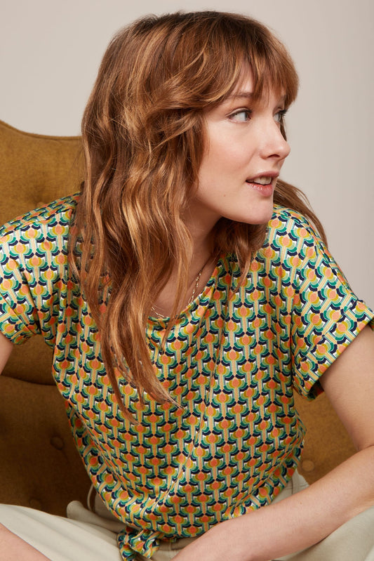 King Louie Aria Knot Top Nova Shell Orange