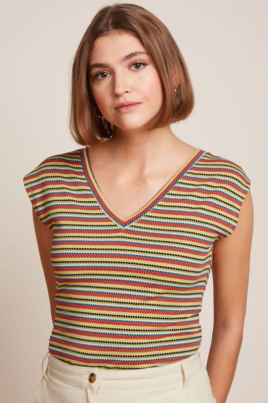 King Louie Double V Top Beebop Stripe