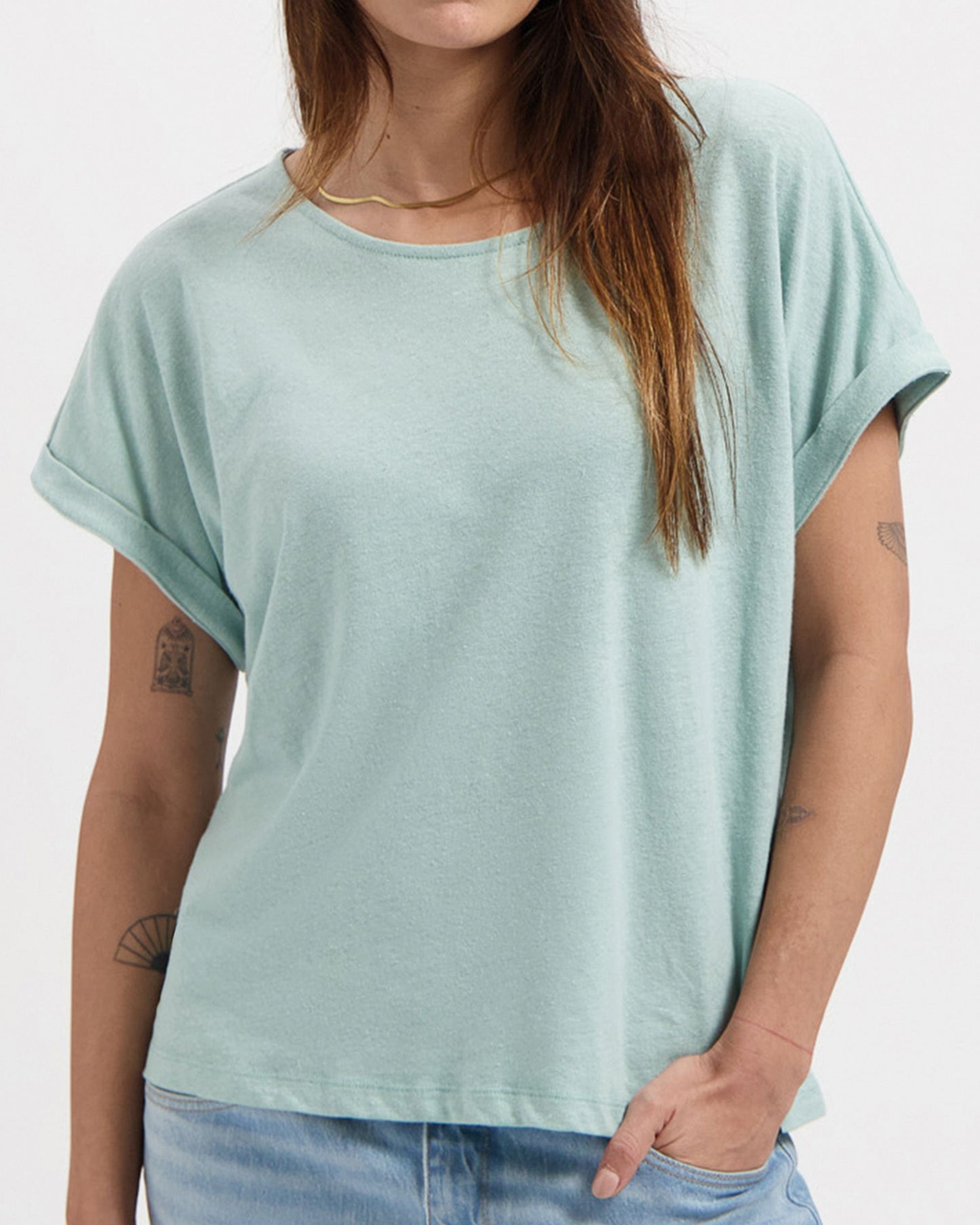 Kuyichi Bella tee (soft petrol)