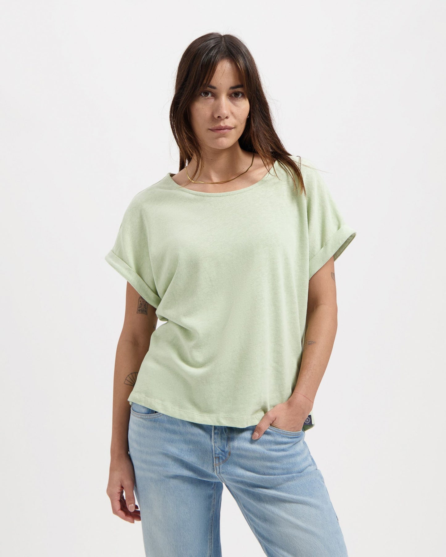 Kuyichi Bella tee (sage green)
