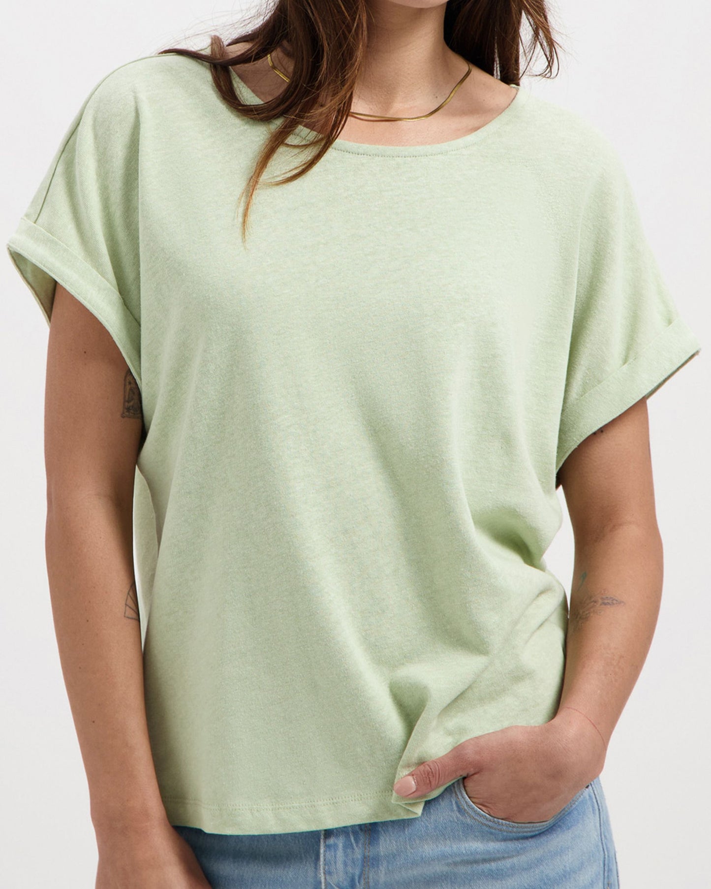 Kuyichi Bella tee (sage green)