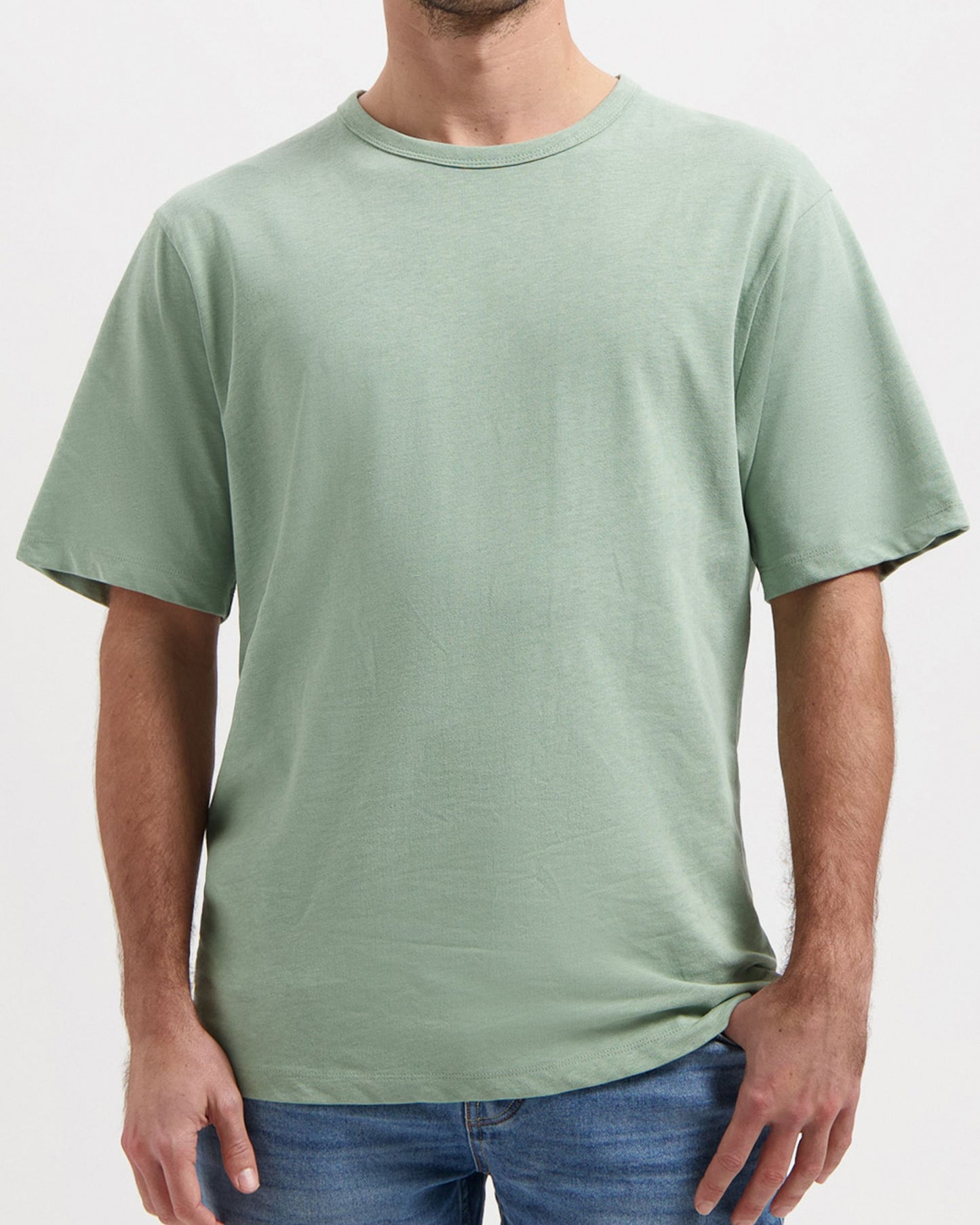 Kuyichi Liam Linen tee ( soft petrol)