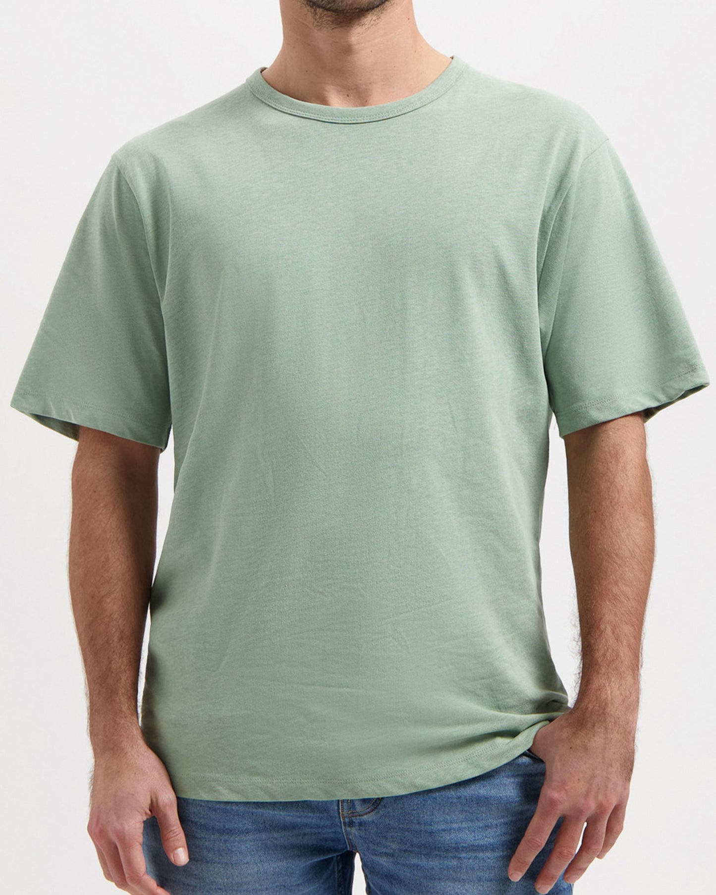 Kuyichi Liam Linen tee ( soft petrol)