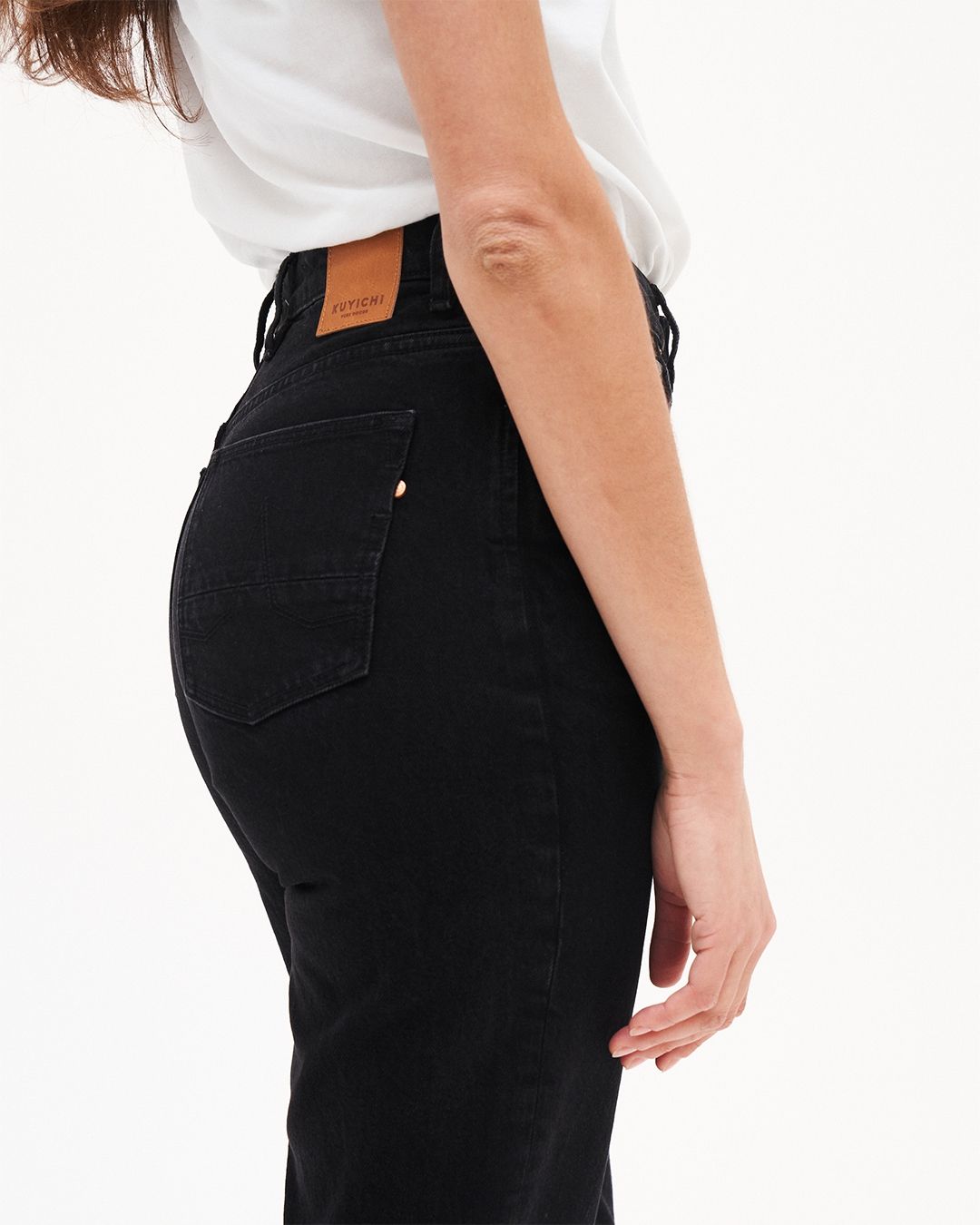 Kuyichi Nora Loose Tapered Vintage Black Jeans für Damen