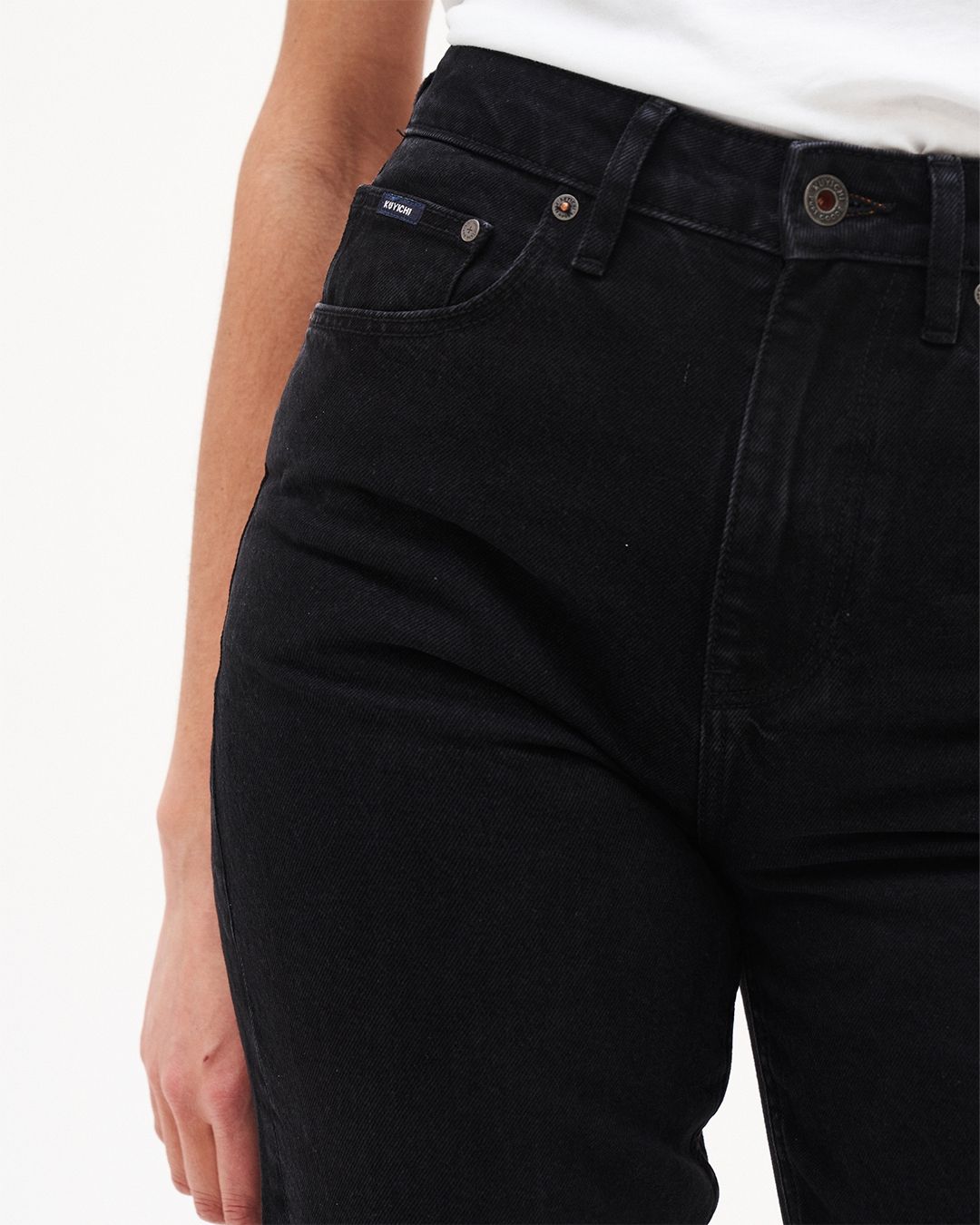 Kuyichi Nora Loose Tapered Vintage Black Jeans für Damen