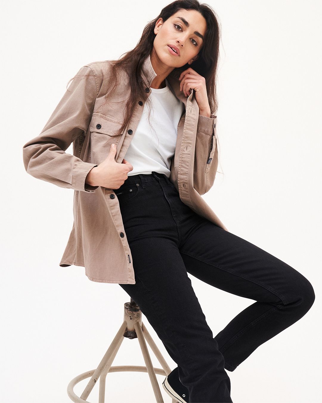 Kuyichi Nora Loose Tapered Vintage Black Jeans für Damen