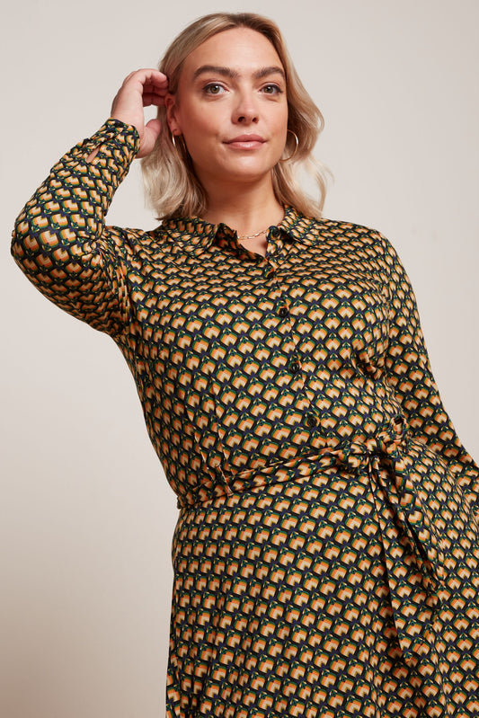 King Louie Sheeva Dress Valet Blusenkleid mit LENZING™ ECOVERO™