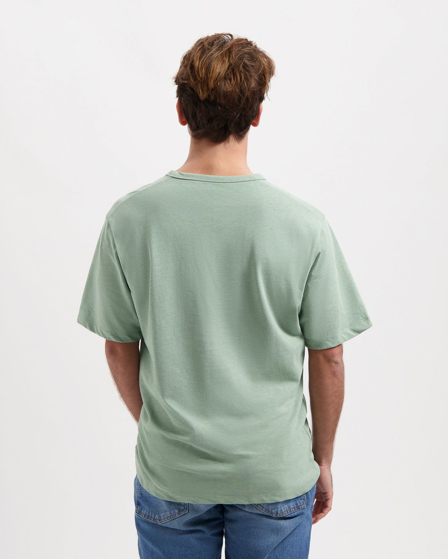 Kuyichi Liam Linen tee ( soft petrol)