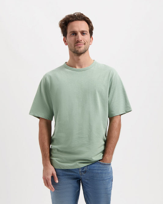 Kuyichi Liam Linen tee ( soft petrol)