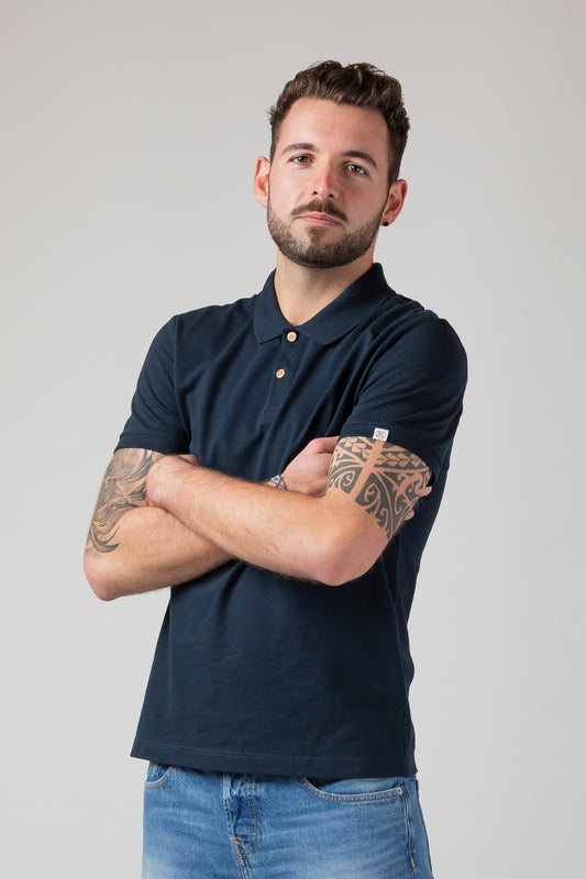 ZRCL Polo-Shirt aus Biobaumwolle (Basic Polo Blue)