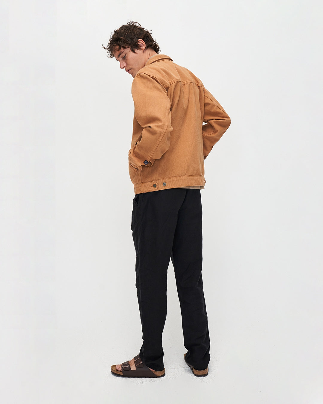 Kuyichi Darren Chino aus Leinen und Bio-Baumwolle ( Black)
