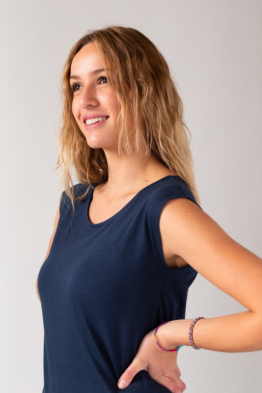 ZRCL Damen-T-Shirt aus Biobaumwolle (Basic Two-Shirt Blue)