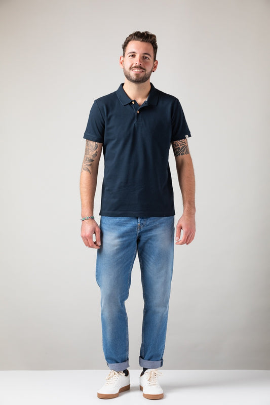 ZRCL Polo-Shirt aus Biobaumwolle (Basic Polo Blue)