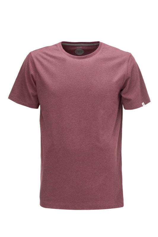 ZRCL Männer-T-Shirt aus Biobaumwolle (Basic T-Shirt Berry melange)