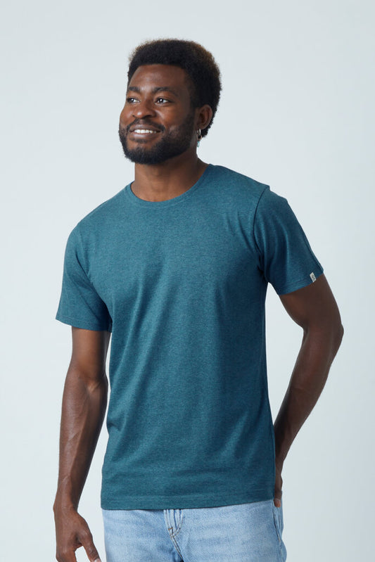 ZRCL Männer-T-Shirt aus Biobaumwolle (Basic T-Shirt petrol melange)