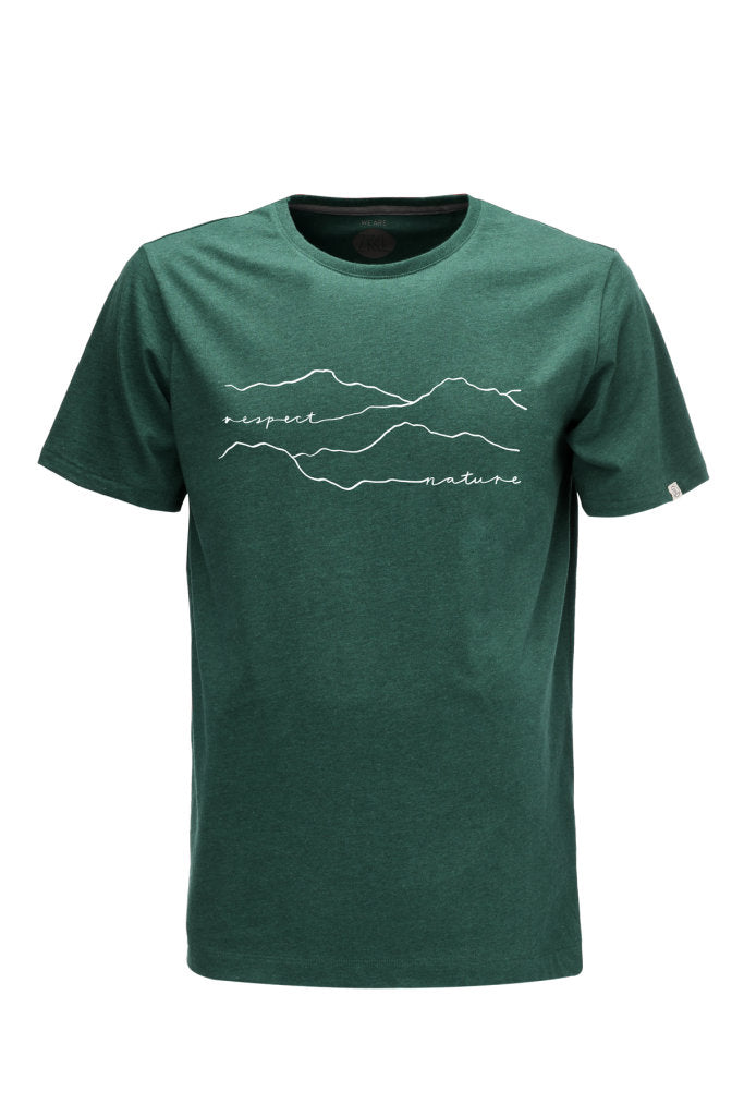 ZRCL Männer-T-Shirt aus Biobaumwolle ( Respect Nature T-Shirt Green Stone)