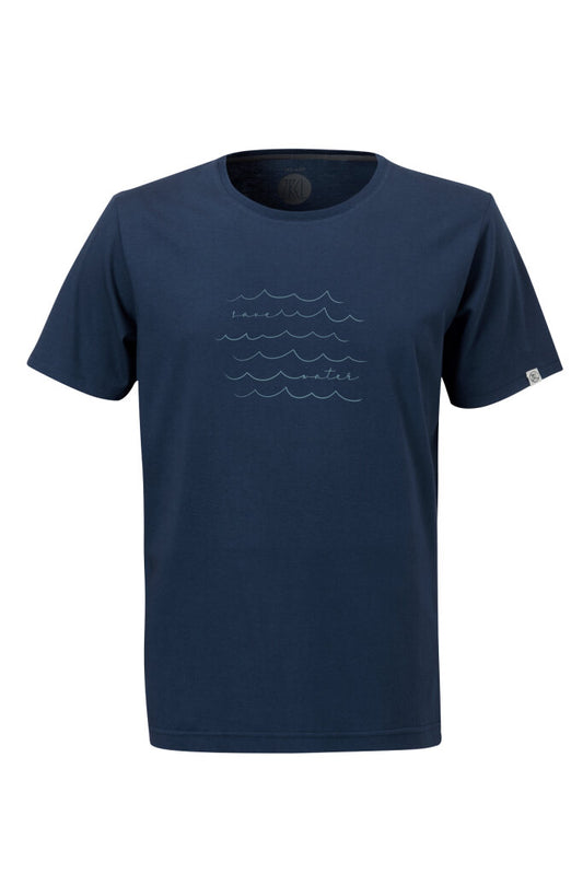 ZRCL Männer-T-Shirt aus Biobaumwolle (Save Water T-Shirt blau)