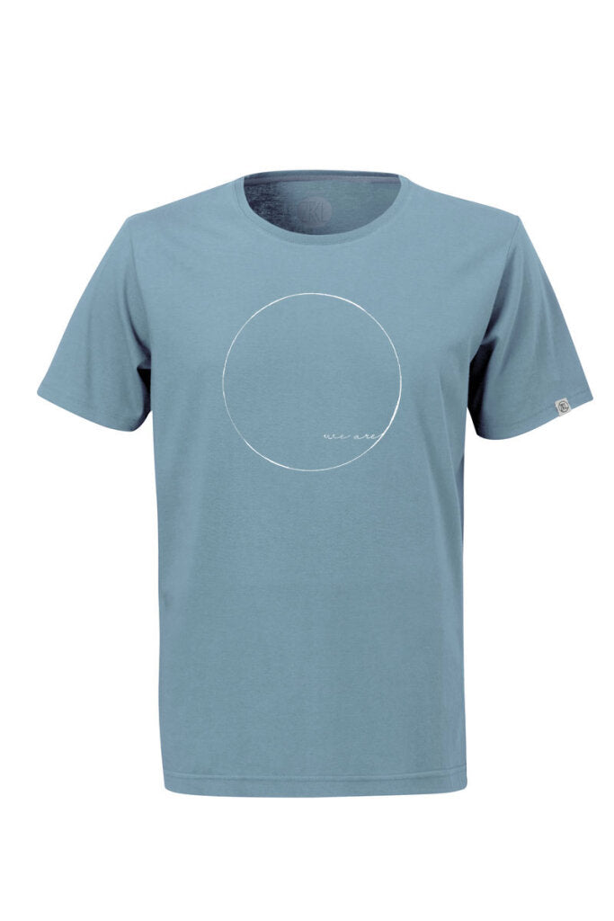 ZRCL Männer-T-Shirt aus Biobaumwolle (WE ARE T-Shirt steel blue)