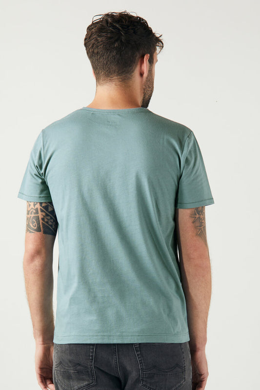 ZRCL Männer-T-Shirt aus Biobaumwolle (WE ARE T-Shirt steel blue)