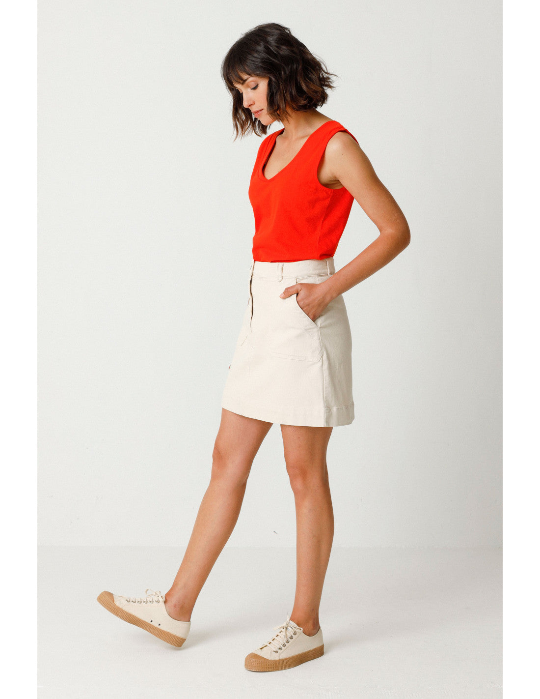 SKFK DEMIKU SKIRT Kurzer Rock/Jupe aus Bio-Baumwolle