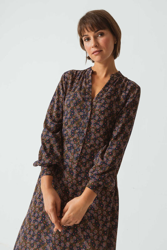 SKFK GOIZANE DRESS Langes Kleid mit Blumendruck