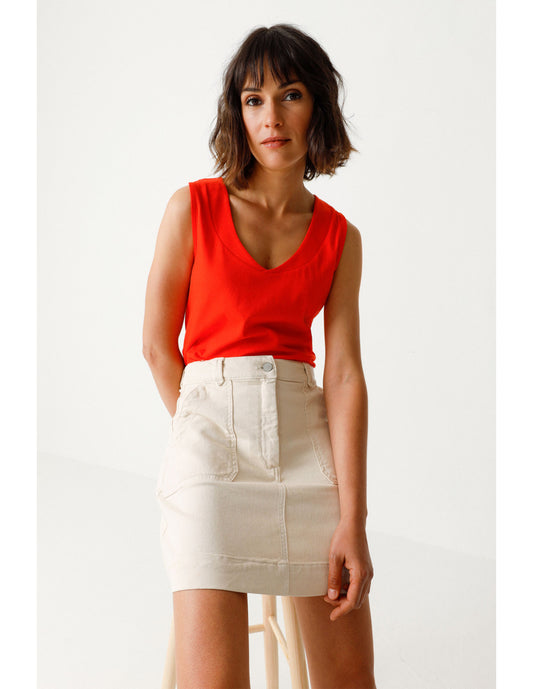 SKFK HAMABOST ärmelloses T-Shirt aus GOTS-zertifizierter Bio-Baumwolle