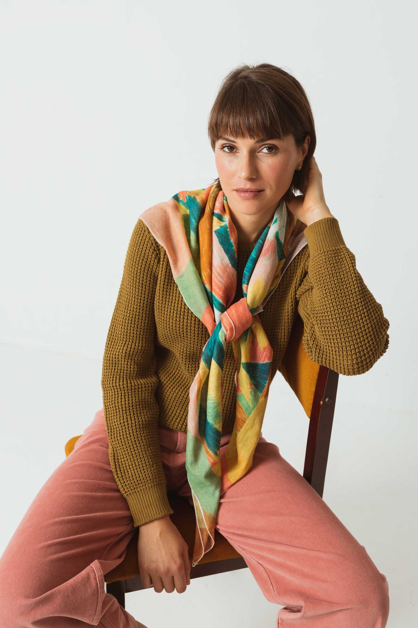 SKFK IRADI Langärmeliger Pullover mit Rundkragen aus GOTS- und Fairtrade®-zertifiziertem Bio-Baumwollstrick