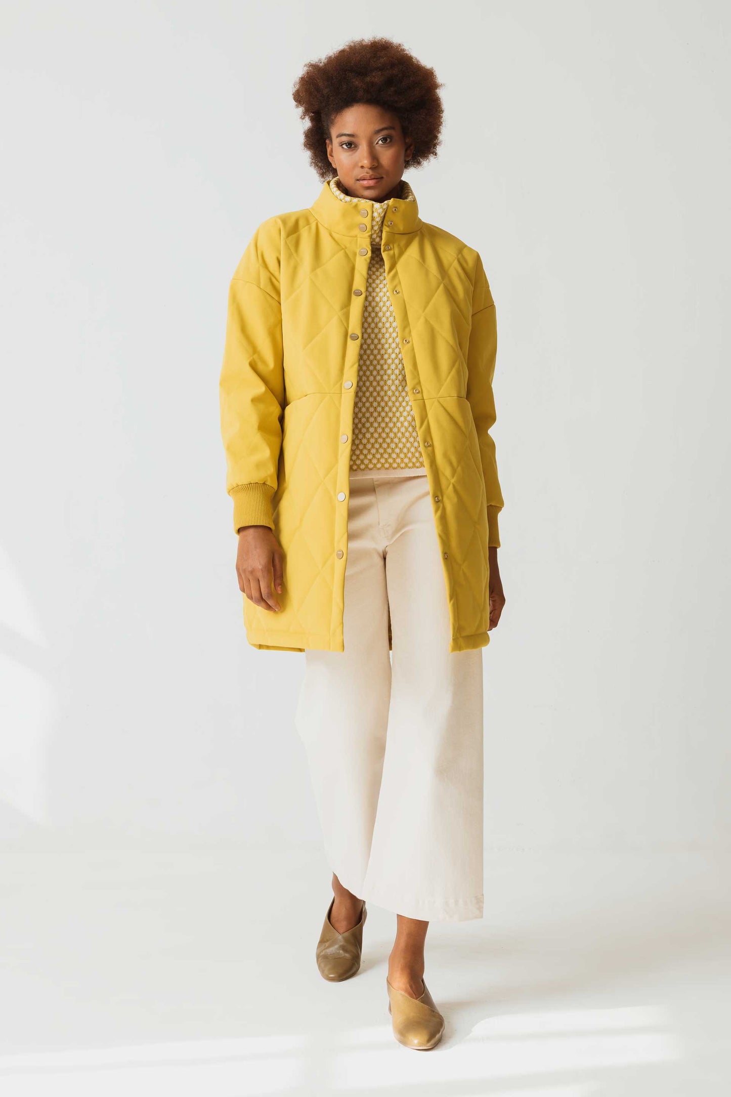 SKFK Loredi Sweater mit zweifarbiger Wabenstruktur