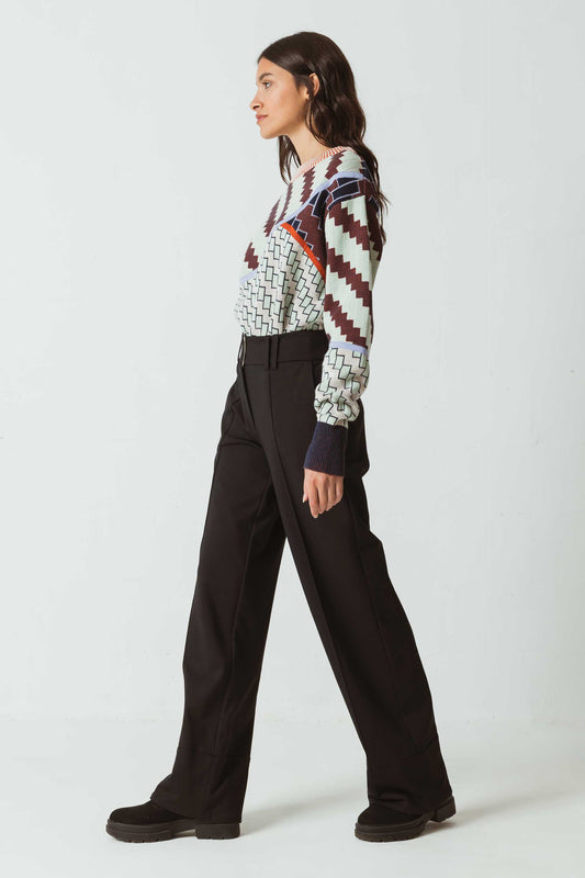 SKFK PATIRKE Elegante, gerade Hose aus weichem und dehnbarem TENCEL