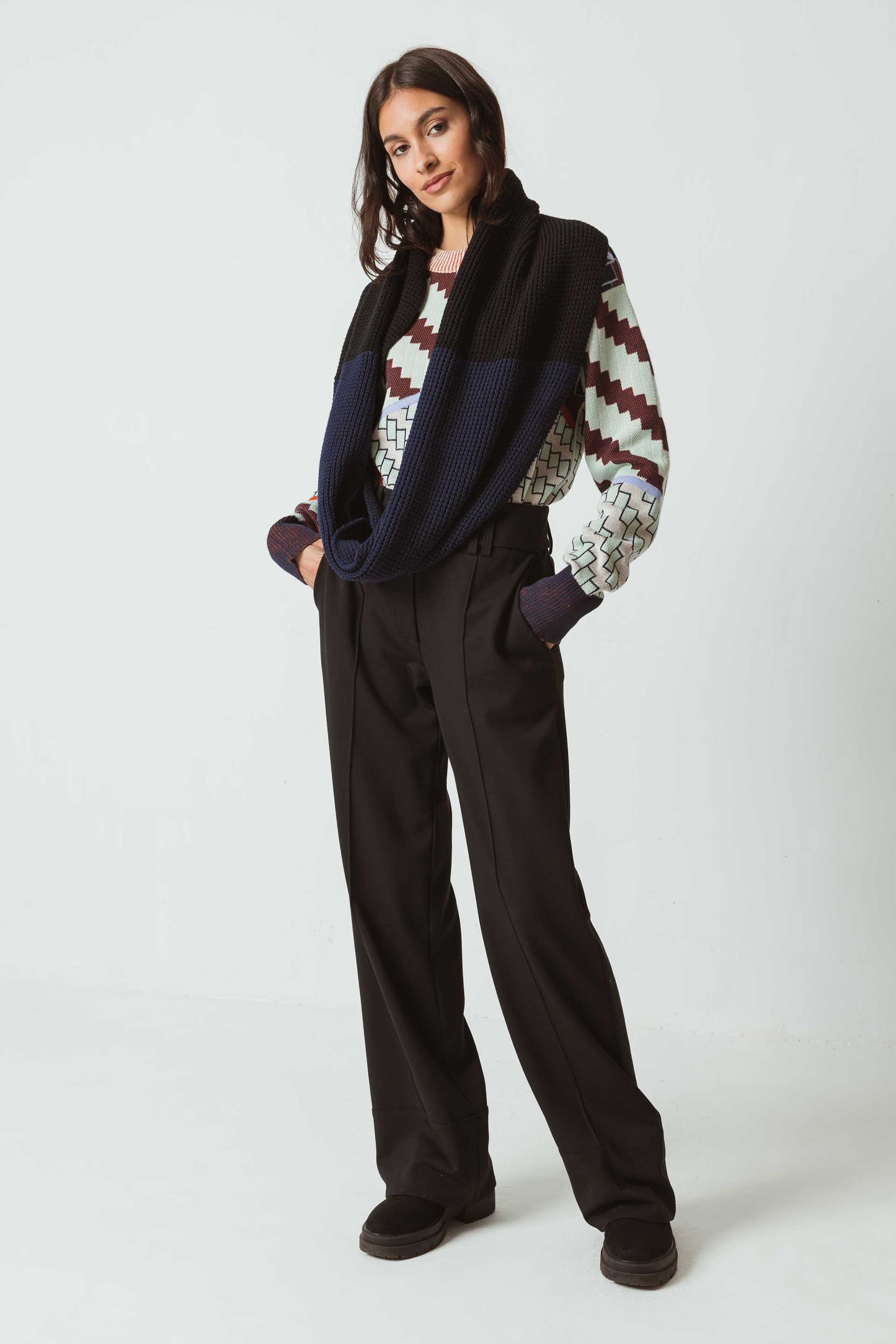 SKFK PATIRKE Elegante, gerade Hose aus weichem und dehnbarem TENCEL