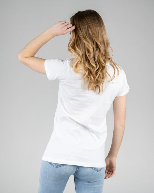 Nikin Women V-Neck T-Shirt Weiss