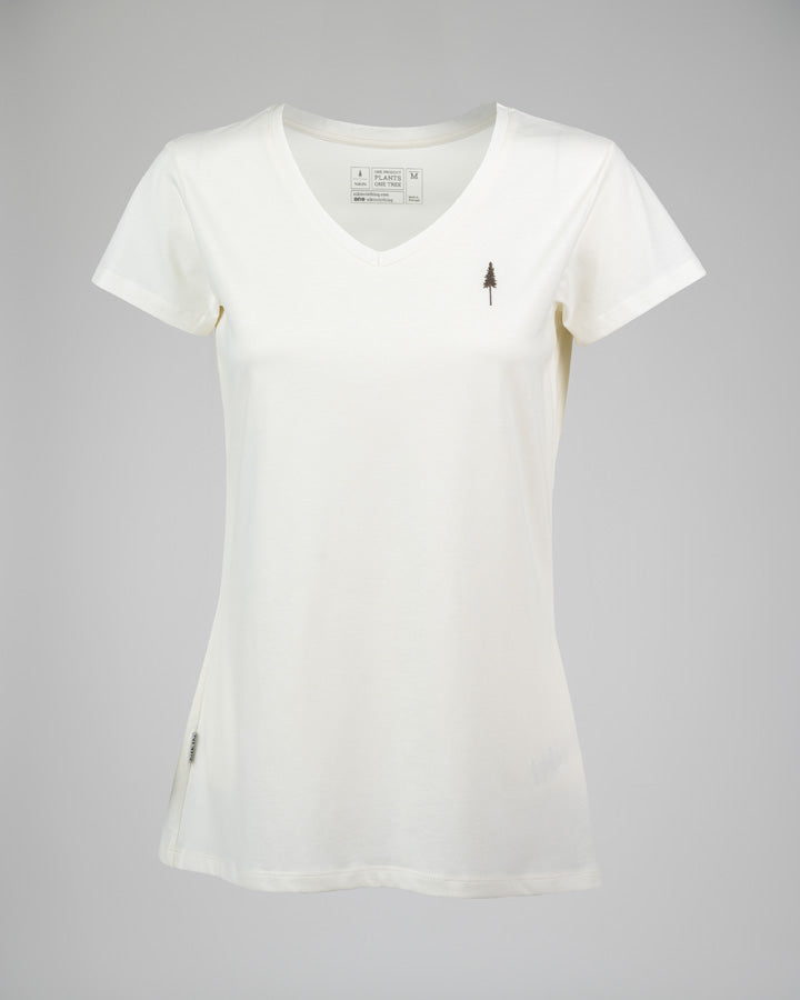 Nikin Women V-Neck T-Shirt Weiss