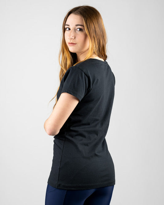 Nikin Women V-Neck T-Shirt Schwarz