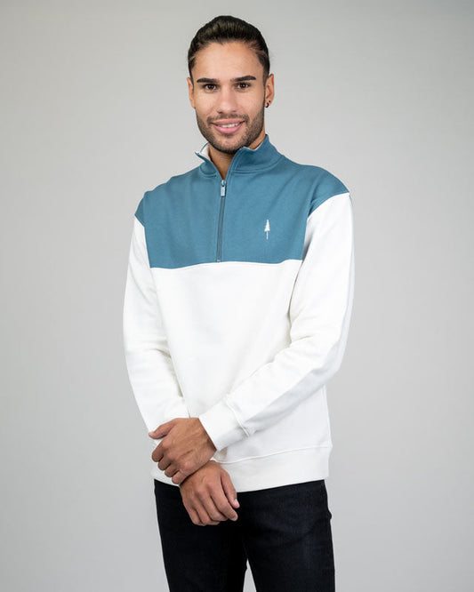 TreeSweater Quarter Zip Colorblock Unisex