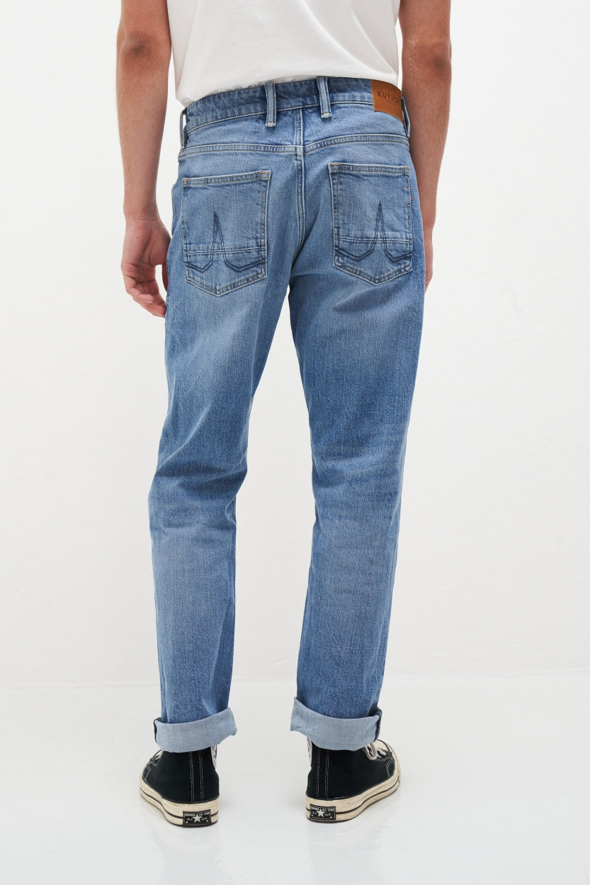 Kuyichi Scott Regular Horizon Blue Relaxed Fit Jeans für Herren