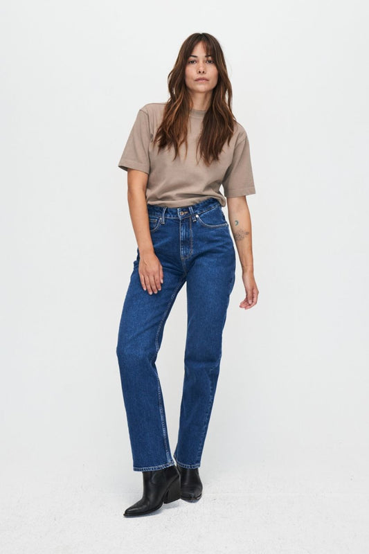 Kuyichi Rosa Straight Dark Blue Jeans für Damen