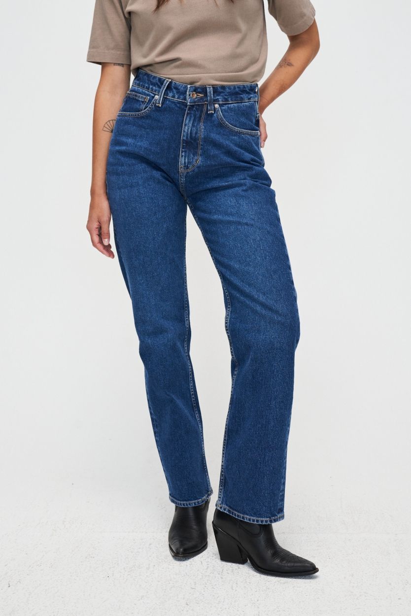 Kuyichi Rosa Straight Dark Blue Jeans für Damen