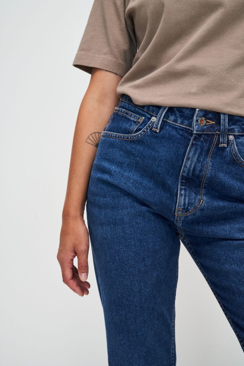 Kuyichi Rosa Straight Dark Blue Jeans für Damen