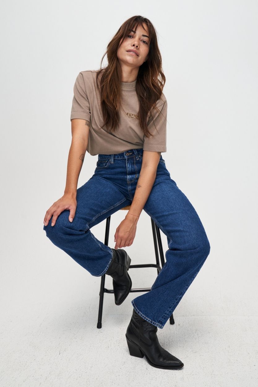 Kuyichi Rosa Straight Dark Blue Jeans für Damen