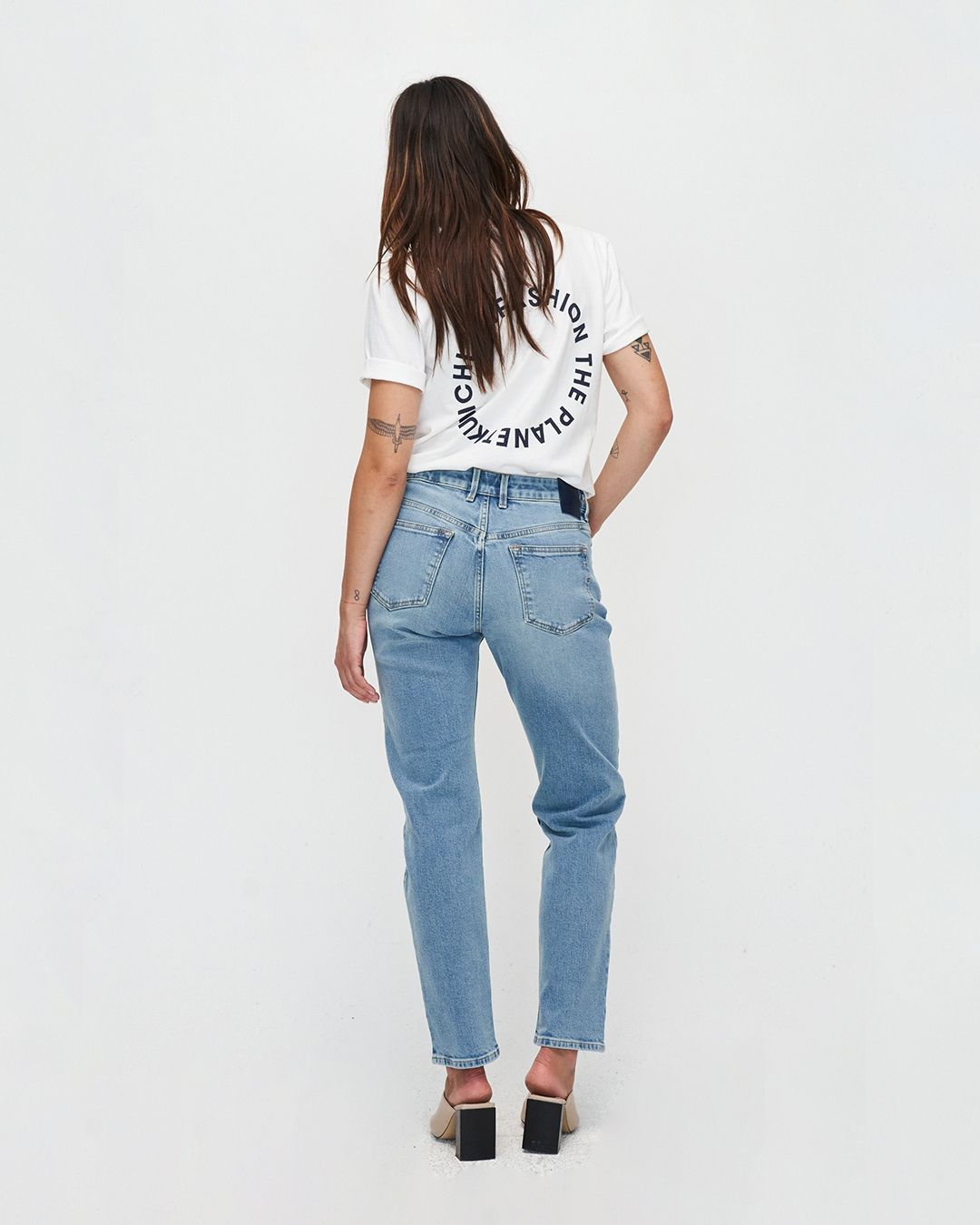 Kuyichi Jenna Boyfriend Faded Indigo Jeans