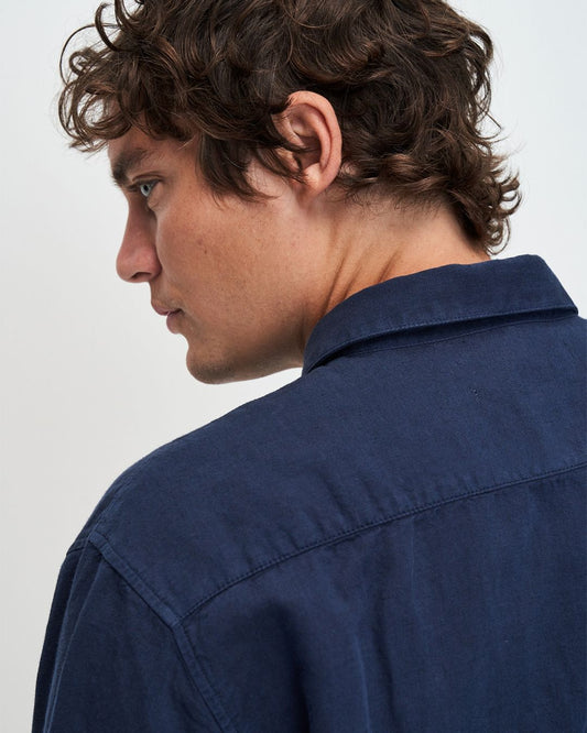 Kuyichi Nico klassisches Leinenhemd für Herren