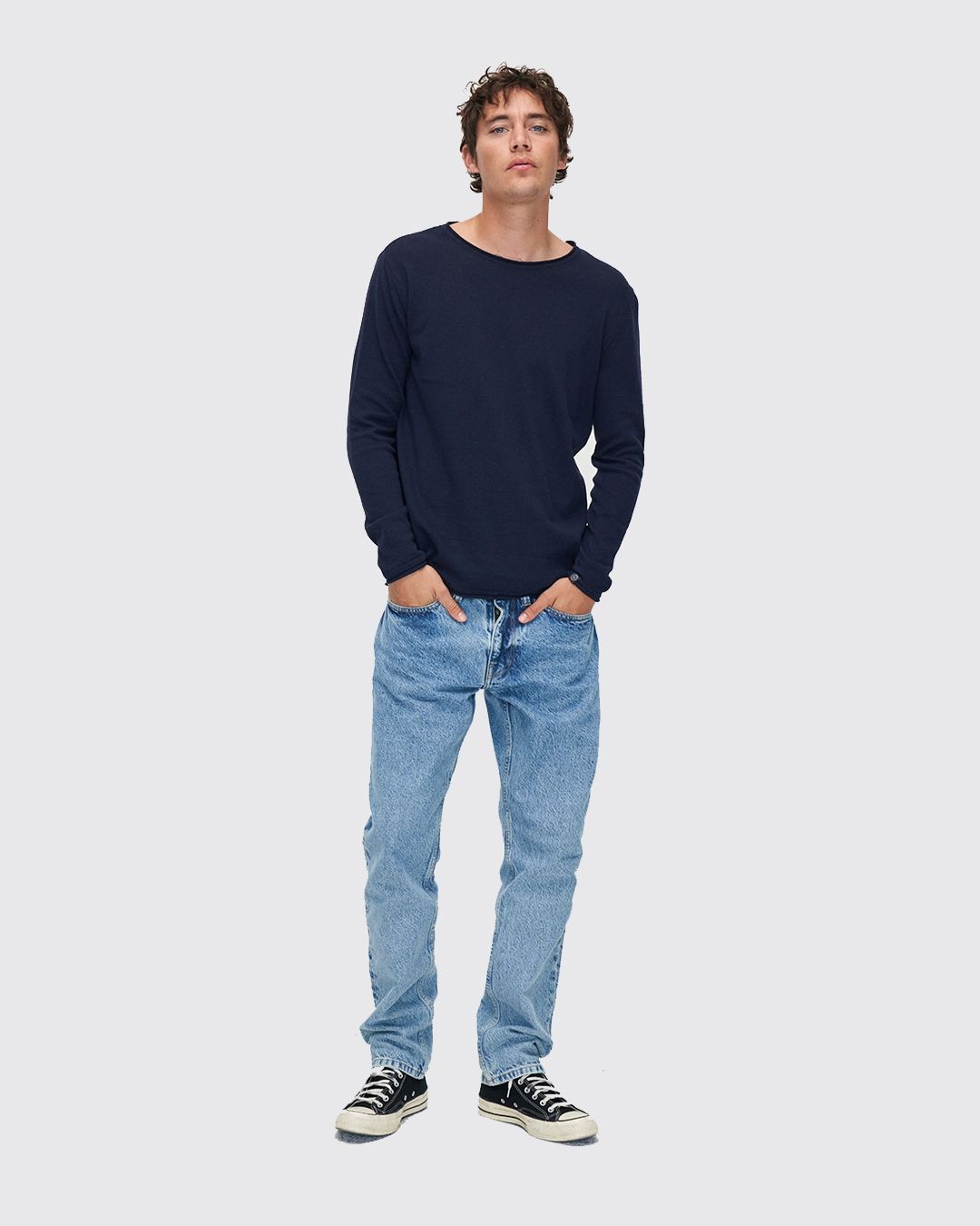 Kuyichi Luke Knit Strickpullover für Herren aus Bio-Baumwolle und Leinen