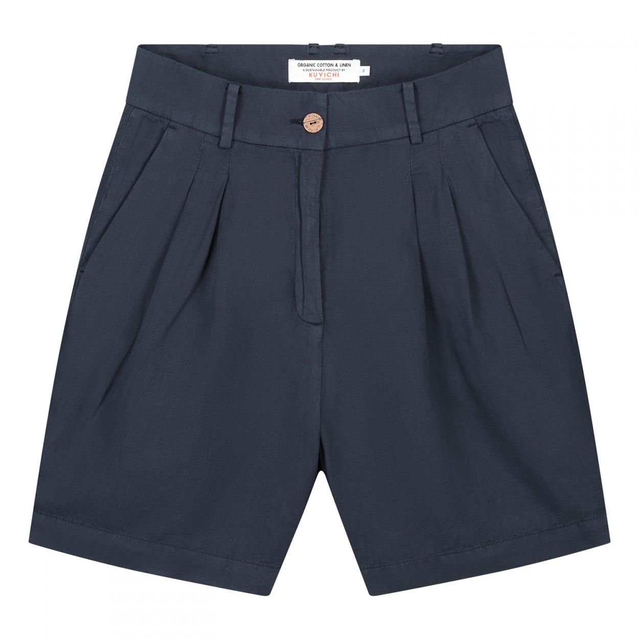 Kuyichi Sofia Shorts kuze Hose für Damen aus Bio-Baumwolle und Leinen
