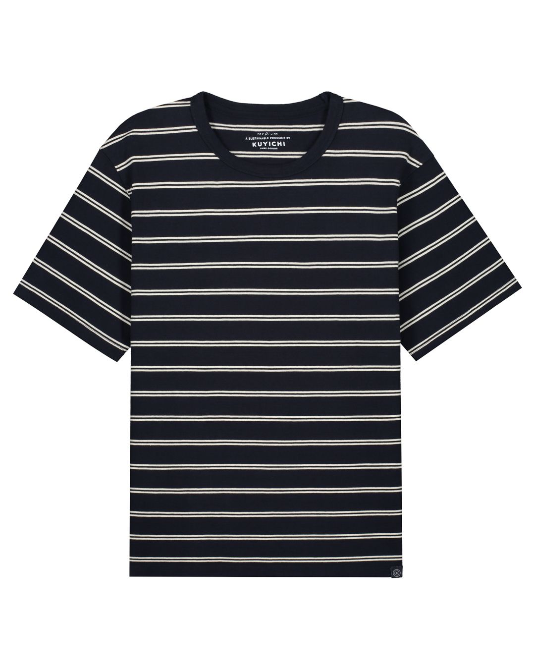 KuyichiLiam Striped T-Shirt Dark Navy