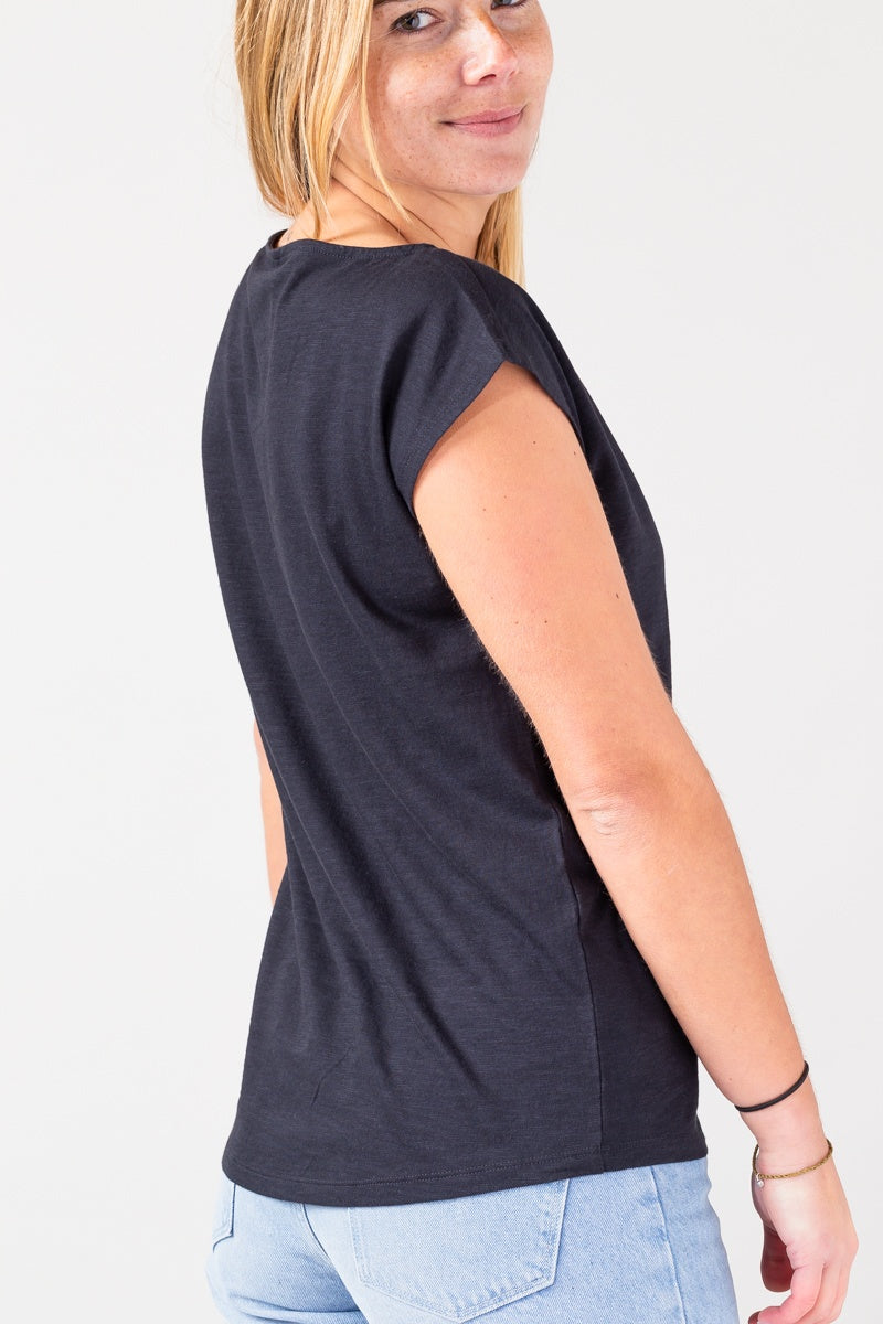 ZRCL Damen-T-Shirt aus Biobaumwolle (WE ARE Two-Shirt Black)