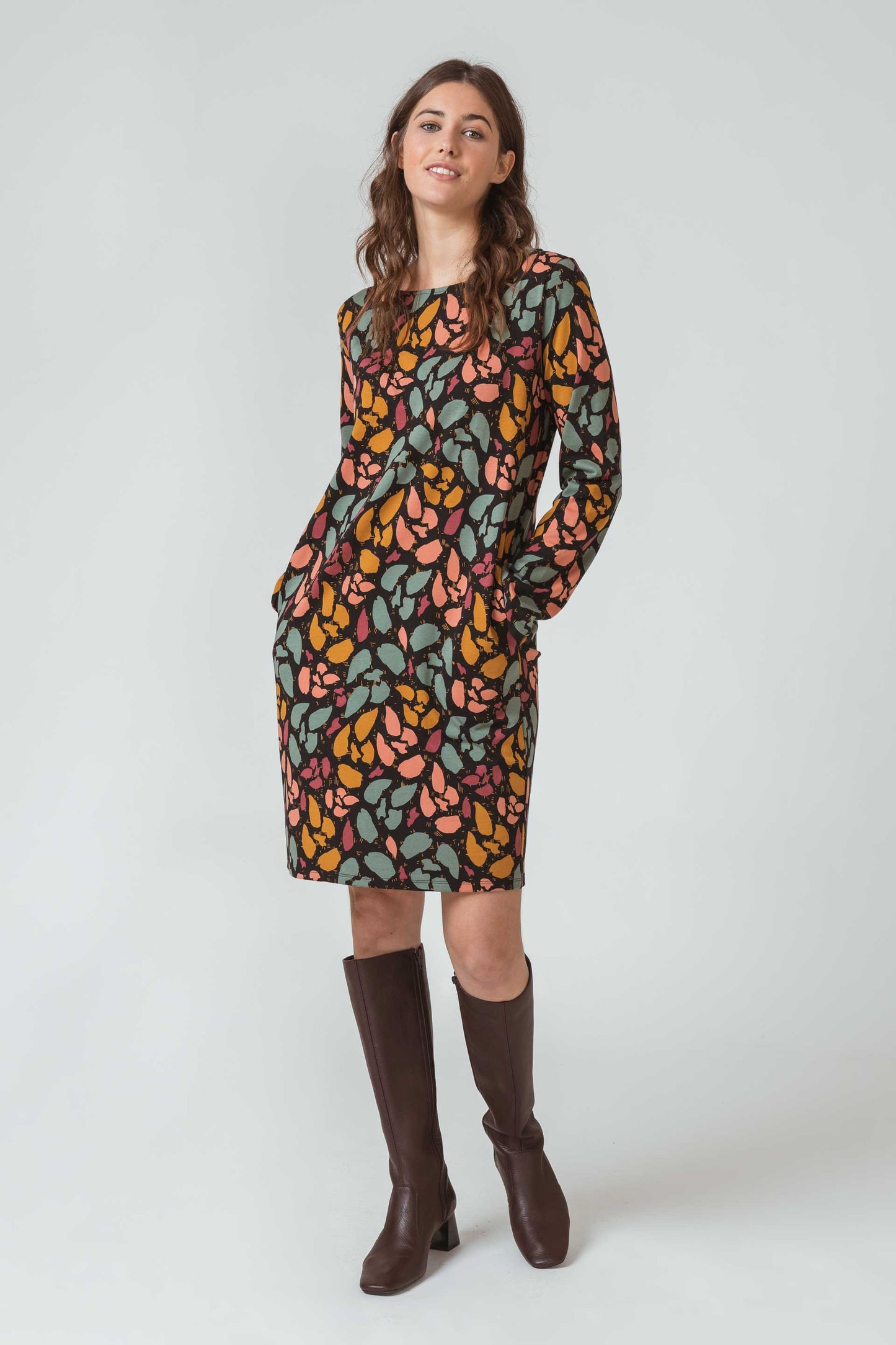 SKFK IHURRE Kleid aus Stretch-Bio-Baumwolle mit Rundhalsausschnitt