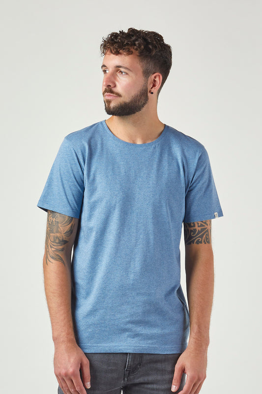 ZRCL Männer-T-Shirt aus Biobaumwolle (Basic T-Shirt Silver Blue)