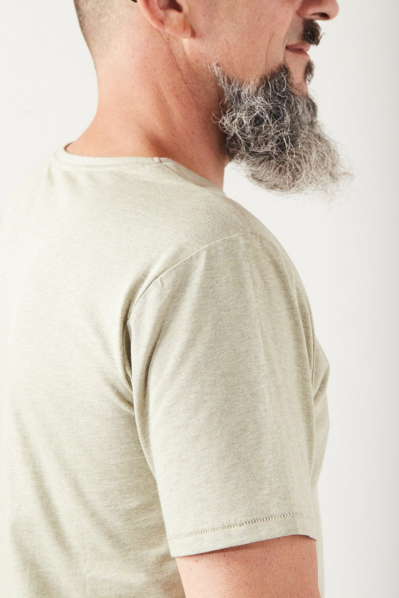 ZRCL Männer-T-Shirt aus Biobaumwolle (Basic T-Shirt Silver Green)