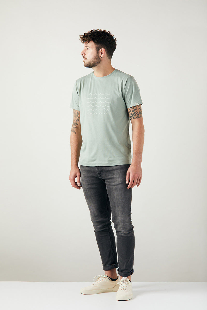 ZRCL Männer-T-Shirt aus Biobaumwolle (Save Water T-Shirt)
